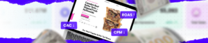 An image of a website with metrics representing rising eCommerce customer acquisition cost