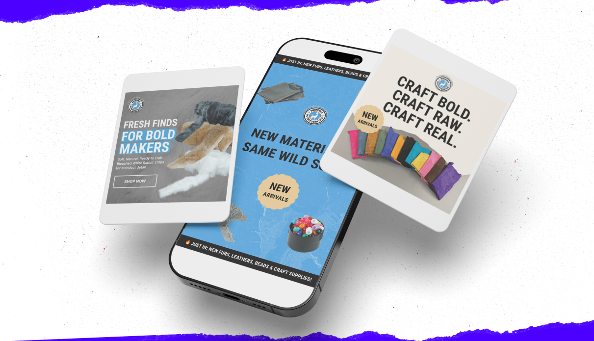An example of different advert formats for creative variety