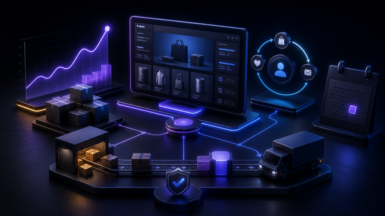 BFCM ecommerce readiness system connecting storefront, inventory, fulfillment and retention